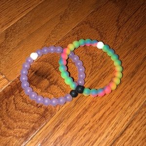Purple and Rainbow Lokai Bracelets